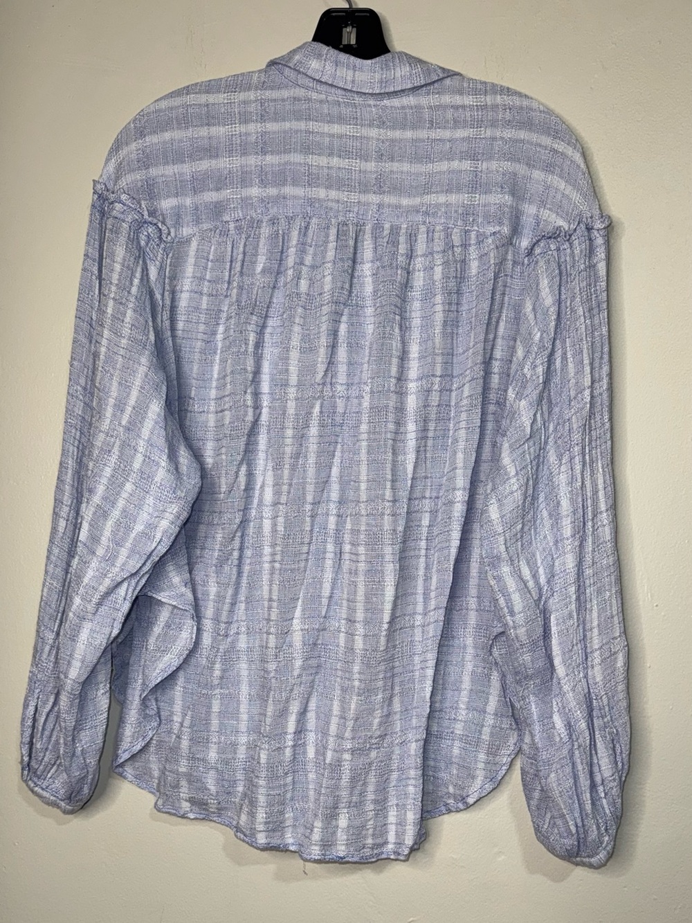 Free People Light Blue & White Striped Button-Down Shirt - Picture 5 of 10